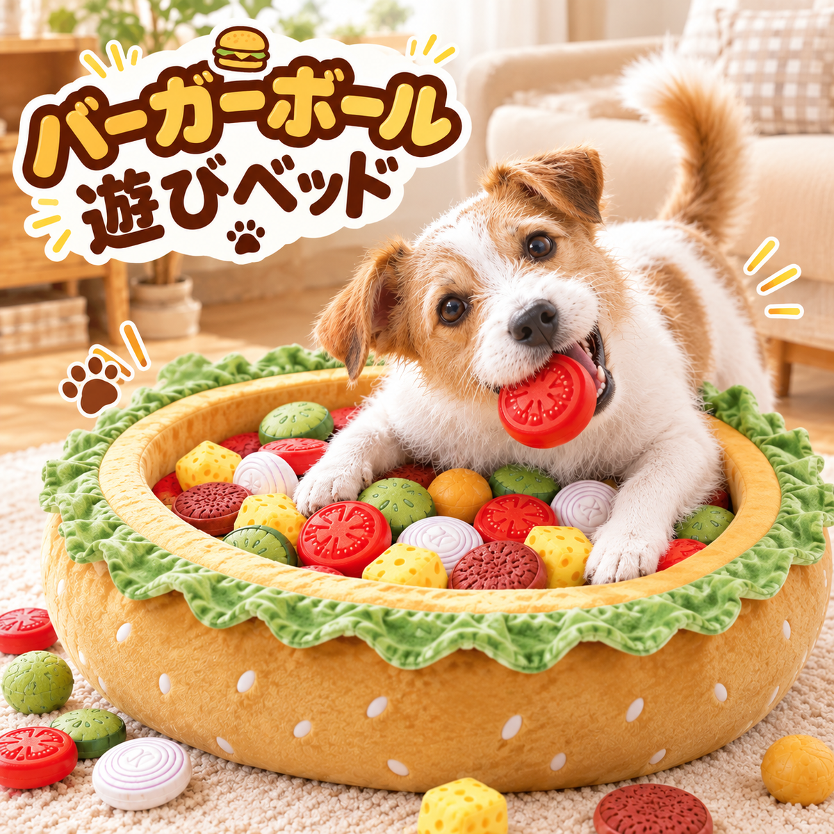 ハンバーガー遊びベッド