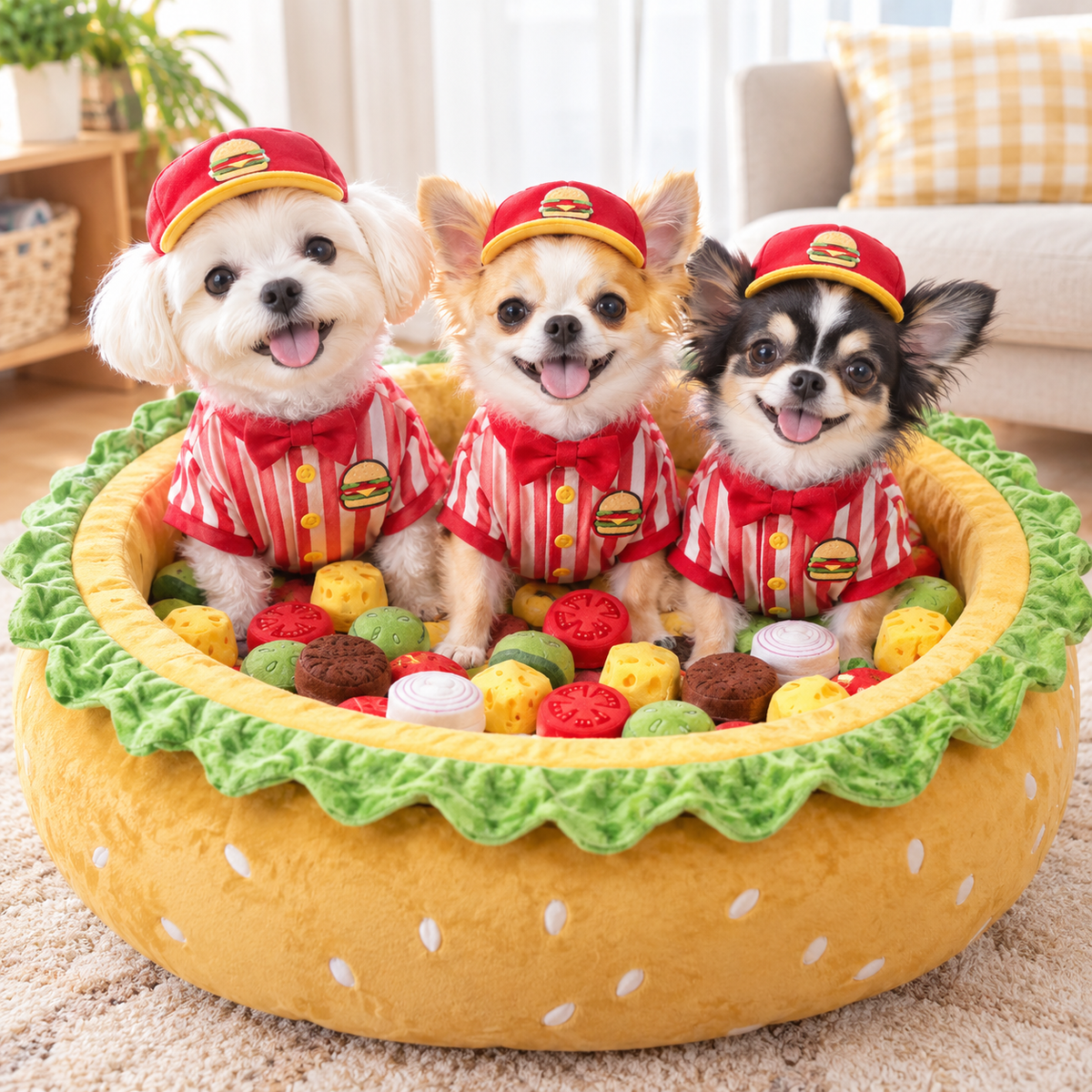 ハンバーガー遊びベッド