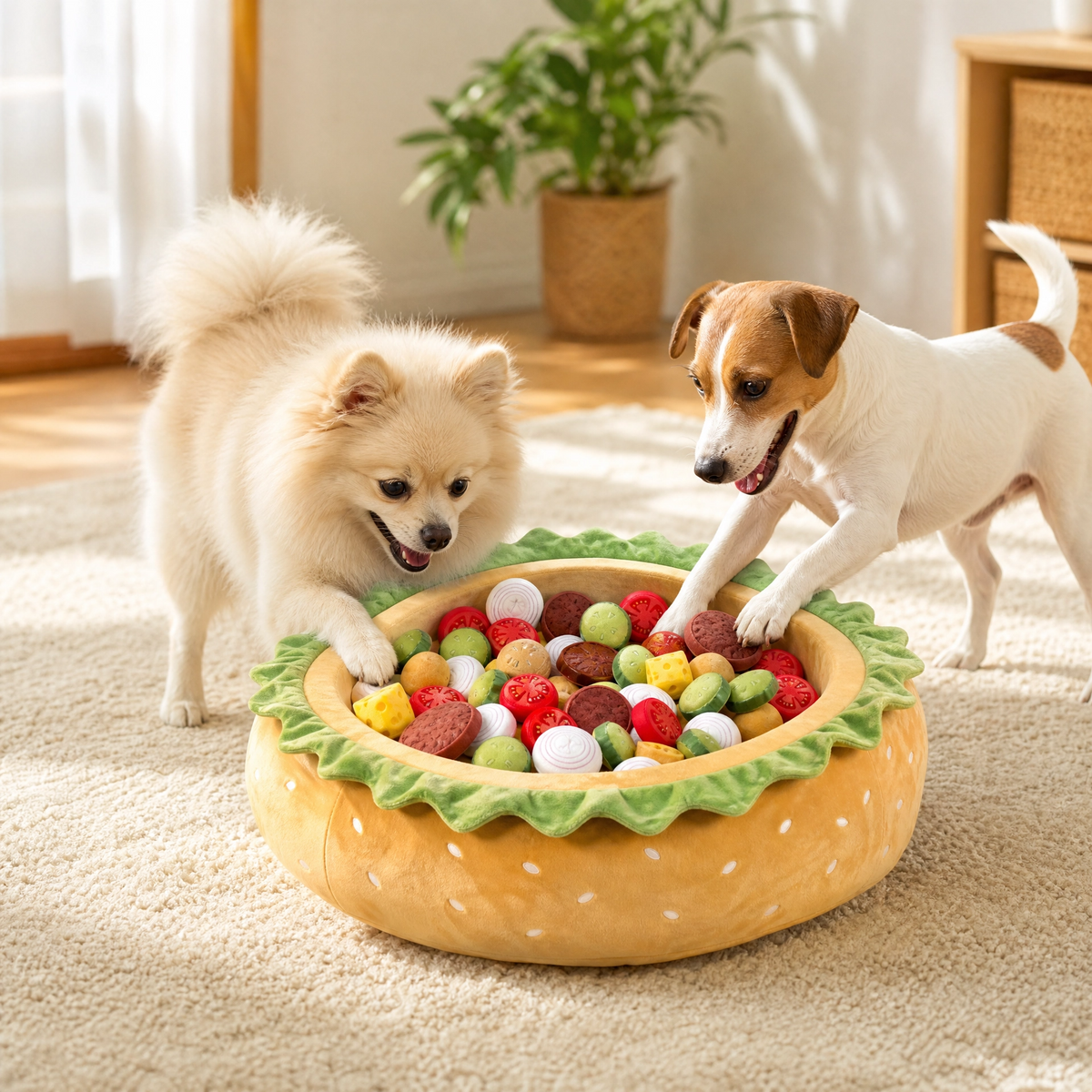 ハンバーガー遊びベッド